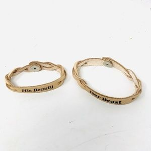 His Beauty Her Beast Matching Leather Bracelets
